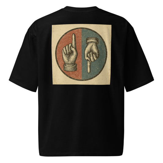 T-shirt oversize Red-Blu logo